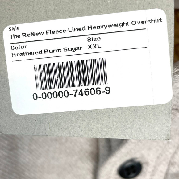 Everlane Men's The ReNew Fleece-Lined Heavyweight Overshirt Size XXL New - Picture 15 of 16